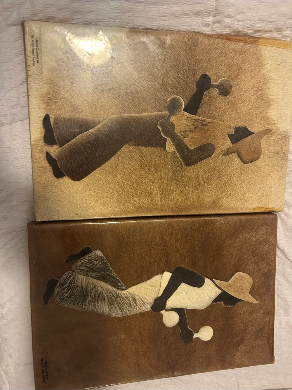 Cowhide Musician Wall Panels - Brown and Tan
